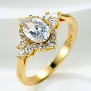 Cubic Zirconia Gold Ring
